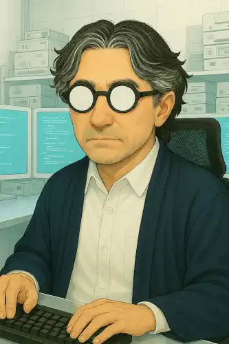 P:近影。ちょっと老けてるけど、だいたい似ている。生成AIも進化したもんだ。