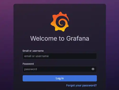 Grafanaのログイン画面