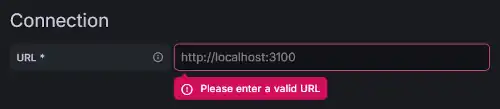 URLにはhttp://localhost:3100と記入する